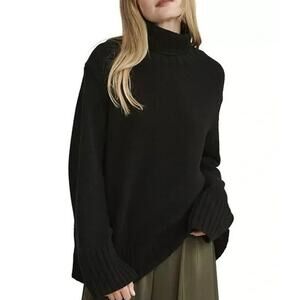 Jenni Kayne Cashmere Jet Turtleneck Sweater Black
